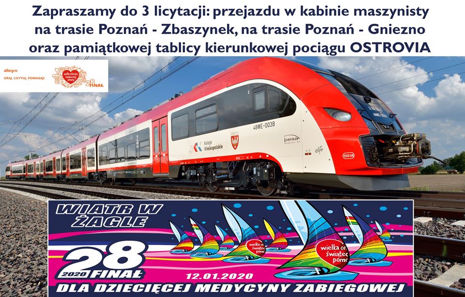 WOŚP i Koleje Wielkopolskie - licytacja